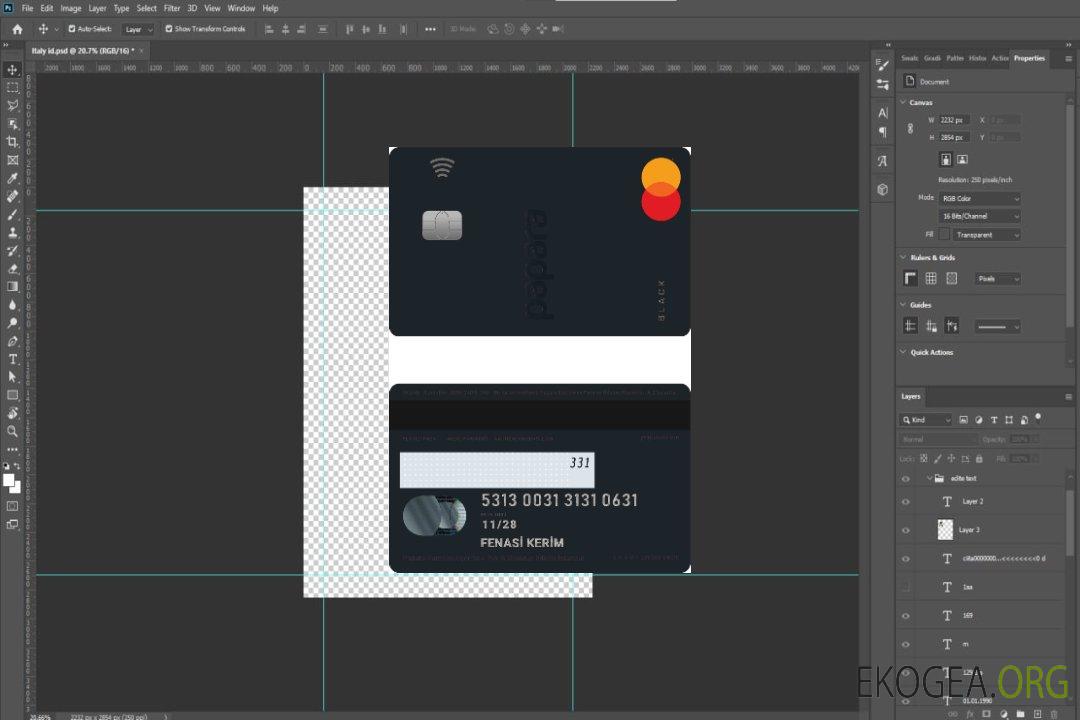 Dinde Papara MasterCard template Dinde Papara MasterCard template